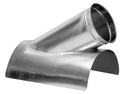 Made in USA - 8-8" ID Galvanized Duct In-Cut - 21" Long, 24 to 20 Gage - Industrial Tool & Supply