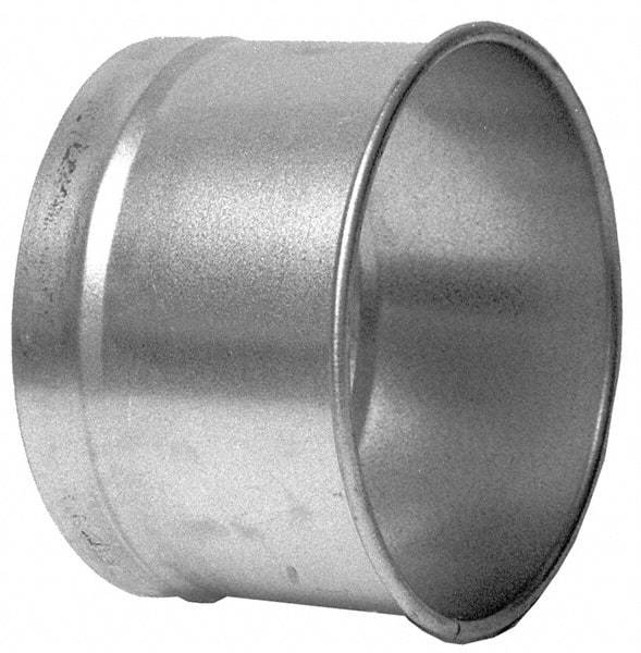 Made in USA - 6" ID Galvanized Duct Hose Adapter - 4" Long, 24 Gage - Industrial Tool & Supply