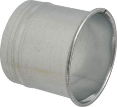 Made in USA - 5" ID Galvanized Duct Hose Adapter - 4" Long, 24 Gage - Industrial Tool & Supply