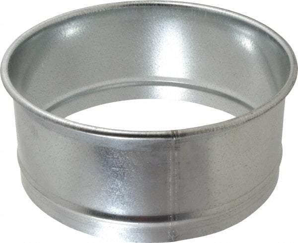 Made in USA - 10" ID Galvanized Duct Hose Adapter - 4" Long, 22 Gage - Industrial Tool & Supply