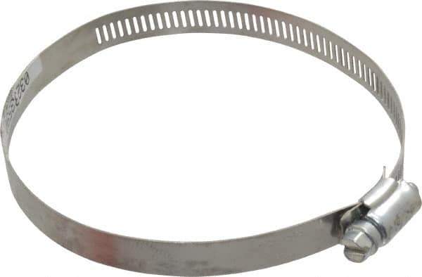 Made in USA - 4-1/2" ID Stainless Steel Duct Hose Clamp - 1/2" Long - Industrial Tool & Supply