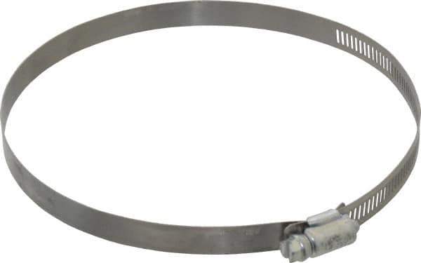 Made in USA - 6-1/2" ID Stainless Steel Duct Hose Clamp - 1/2" Long - Industrial Tool & Supply