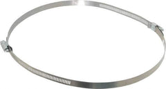 Made in USA - 8-1/2" ID Stainless Steel Duct Hose Clamp - 1/2" Long - Industrial Tool & Supply