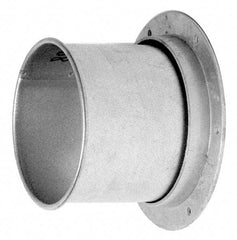 Made in USA - 8" ID Galvanized Duct Flange Adapter - 5" Long, 24 Gage - Industrial Tool & Supply