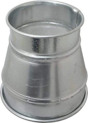 Made in USA - 8-6" ID Galvanized Duct Reducer - 8" Long, 22 Gage - Industrial Tool & Supply