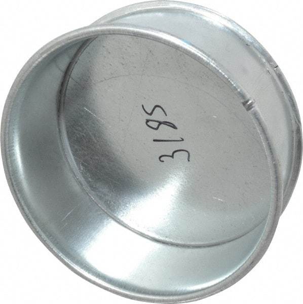 Made in USA - 6" ID Galvanized Duct End Cap - 2" Long, 24 Gage - Industrial Tool & Supply