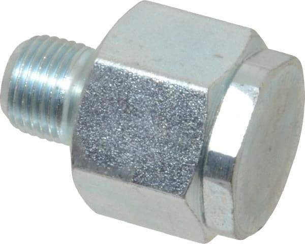 LDI Industries - 1/8 Thread, Steel, Zinc Plated, Filter Vent - 1-1/16" High, 3/4" Hex Flats Diam - Industrial Tool & Supply