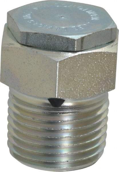 LDI Industries - 1/2 Thread, Steel, Zinc Plated, Filter Vent - 1-7/32" High, 1-15/16" Hex Flats Diam - Industrial Tool & Supply