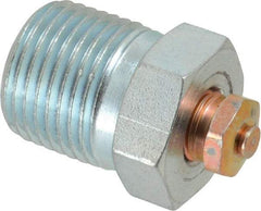 LDI Industries - 1/2-14 Thread, 1 to 5 psi Relief Pressure, Steel, Relief Vent - 1-3/8" High, 22.35mm Hex Flats Diam - Industrial Tool & Supply