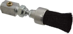 LDI Industries - 1" Width/Diam, PTF Thread Oil Reservoir Lubrication Brushes - 1-5/8" Bristle Length, 250°F, 3-5/8" Length Under Mounting Thread, Straight Shank - Industrial Tool & Supply