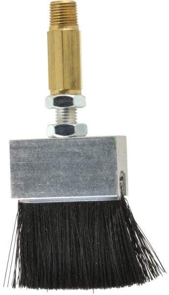 LDI Industries - 1-1/2" Long Brush, 1-1/2" Width/Diam, PTF Thread Oil Reservoir Lubrication Brushes - 1-5/32" Bristle Length, 250°F, 2-3/8" Length Under Mounting Thread, Straight Shank - Industrial Tool & Supply