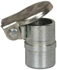 Gits - Steel, Zinc Plated, Beaded Drive One Piece, Straight Oil Hole Cover - 0.253-0.255" Drive Diam, 1/4" Drive-In Hole Diam, 5/32" Drive Length, 13/32" Overall Height - Industrial Tool & Supply