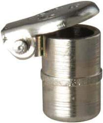 Gits - Steel, Zinc Plated, Beaded Drive One Piece, Straight Oil Hole Cover - 0.315-0.317" Drive Diam, 5/16" Drive-In Hole Diam, 7/32" Drive Length, 1/2" Overall Height - Industrial Tool & Supply