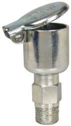 Gits - 9/64 Ounce Capacity, 1/8-27 Thread, Steel, Zinc Plated, Brazed Body Oil Cup - 1-21/32" High, 5/16" Thread Length, Gravity Feed - Industrial Tool & Supply