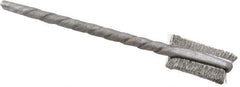 Osborn - 1/4" Diam Flat Steel Tube Brush - 0.003" Filament Diam, 9/16" Brush Length, 2-1/8" OAL, 3/32" Diam Shank - Industrial Tool & Supply