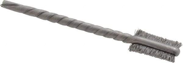 Osborn - 1/4" Diam Flat Steel Tube Brush - 0.005" Filament Diam, 9/16" Brush Length, 2-1/8" OAL, 3/32" Diam Shank - Industrial Tool & Supply