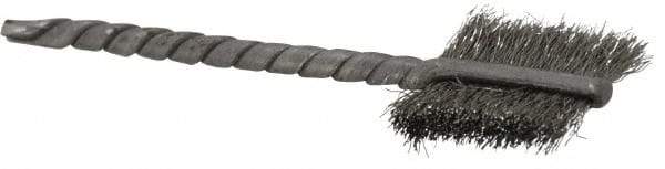 Osborn - 1/2" Diam Flat Steel Tube Brush - 0.003" Filament Diam, 9/16" Brush Length, 2-1/8" OAL, 3/32" Diam Shank - Industrial Tool & Supply