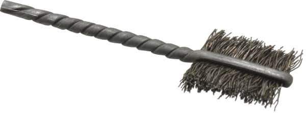Osborn - 1/2" Diam Flat Steel Tube Brush - 0.008" Filament Diam, 9/16" Brush Length, 2-1/8" OAL, 3/32" Diam Shank - Industrial Tool & Supply