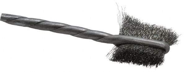 Osborn - 5/8" Diam Flat Steel Tube Brush - 0.003" Filament Diam, 5/8" Brush Length, 2-1/4" OAL, 1/8" Diam Shank - Industrial Tool & Supply