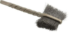 Osborn - 3/4" Diam Flat Steel Tube Brush - 0.003" Filament Diam, 5/8" Brush Length, 2-1/4" OAL, 1/8" Diam Shank - Industrial Tool & Supply
