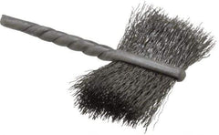 Osborn - 1-1/4" Diam Flat Steel Tube Brush - 0.005" Filament Diam, 5/8" Brush Length, 2-1/4" OAL, 1/8" Diam Shank - Industrial Tool & Supply
