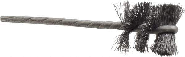 Osborn - 7/8" Diam Helical Steel Tube Brush - 0.008" Filament Diam, 1" Brush Length, 3-1/2" OAL, 1/8" Diam Shank - Industrial Tool & Supply