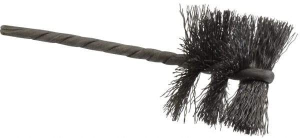 Osborn - 1-1/4" Diam Helical Steel Tube Brush - 0.008" Filament Diam, 1" Brush Length, 3-1/2" OAL, 1/8" Diam Shank - Industrial Tool & Supply