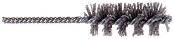 Osborn - 1-1/2" Long x 1-21/32" Diam Steel Tube End Fitting Brush - 6-3/8" OAL, 0.0104" Wire Diam - Industrial Tool & Supply