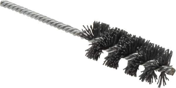 Osborn - 1" Diam Helical Nylon Tube Brush - 2-1/2" Brush Length, 5-1/2" OAL, 0.208" Diam Shank - Industrial Tool & Supply