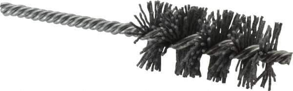 Osborn - 1-1/4" Diam Helical Nylon Tube Brush - 2-1/2" Brush Length, 5-1/2" OAL, 1/4" Diam Shank - Industrial Tool & Supply