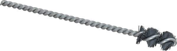 Osborn - 0.515" Diam Helical Nylon Tube Brush - 1" Brush Length, 5" OAL, 0.169" Diam Shank - Industrial Tool & Supply