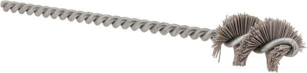 Osborn - 0.64" Diam Helical Nylon Tube Brush - 1" Brush Length, 5" OAL, 0.169" Diam Shank - Industrial Tool & Supply