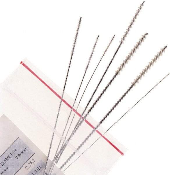 Osborn - 10 Piece, 0.165 to 1.015" Diam, Power Brush Set - Super Fine Grade, Silicon Carbide Abrasive, Nylon Fill - Industrial Tool & Supply