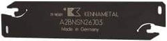Kennametal - 1.0236" Blade Height, 0.0945" Blade Width, 4.3307" OAL, Neutral Cut, Double End Indexable Cut-Off Blade - 40mm Max Depth of Cut, A2BNSN Blade, A2 Cut-Off Series - Industrial Tool & Supply