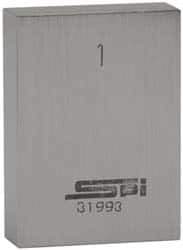 SPI - 0.127" Rectangular Steel Gage Block - Accuracy Grade 0, Includes NIST Traceability Certification - Industrial Tool & Supply