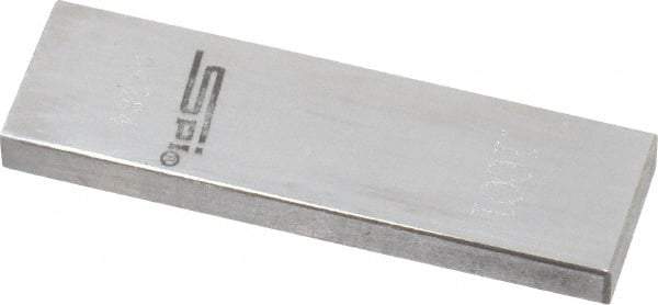 SPI - 0.1001" Rectangular Steel Gage Block - Accuracy Grade 0, Includes NIST Traceability Certification - Industrial Tool & Supply