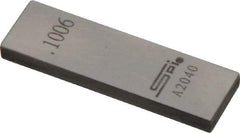 SPI - 0.1006" Rectangular Steel Gage Block - Accuracy Grade 0, Includes NIST Traceability Certification - Industrial Tool & Supply