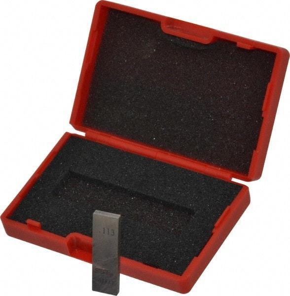 SPI - 0.113" Rectangular Steel Gage Block - Accuracy Grade 0, Includes NIST Traceability Certification - Industrial Tool & Supply