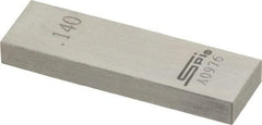 SPI - 0.14" Rectangular Steel Gage Block - Accuracy Grade 0, Includes NIST Traceability Certification - Industrial Tool & Supply