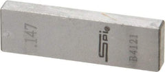 SPI - 0.147" Rectangular Steel Gage Block - Accuracy Grade 0, Includes NIST Traceability Certification - Industrial Tool & Supply