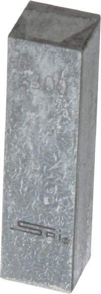 SPI - 0.3" Rectangular Steel Gage Block - Accuracy Grade 0, Includes NIST Traceability Certification - Industrial Tool & Supply