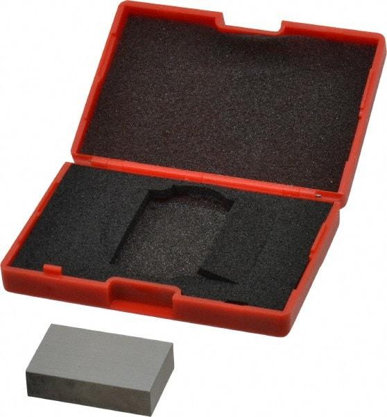 SPI - 0.85" Rectangular Steel Gage Block - Accuracy Grade 0, Includes NIST Traceability Certification - Industrial Tool & Supply