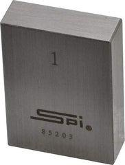 SPI - 1" Rectangular Steel Gage Block - Accuracy Grade 0, Includes NIST Traceability Certification - Industrial Tool & Supply
