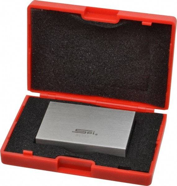 SPI - 2" Rectangular Steel Gage Block - Accuracy Grade 0, Includes NIST Traceability Certification - Industrial Tool & Supply