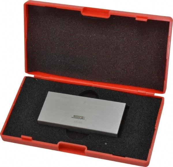 SPI - 3" Rectangular Steel Gage Block - Accuracy Grade 0, Includes NIST Traceability Certification - Industrial Tool & Supply