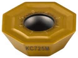 Kennametal - OFPT64 GB Grade KC725M Carbide Milling Insert - TiN/TiCN/TiN Finish, 0.2362" Thick, 0.7362" Inscribed Circle, 1.2mm Corner Radius - Industrial Tool & Supply
