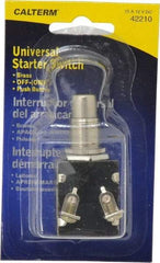 Gardner Bender - 12 Volt, 15 Amp, UniVoltersal Starter Switch - Momentary On Sequence, 1 Switch, Gold/Silver - Industrial Tool & Supply