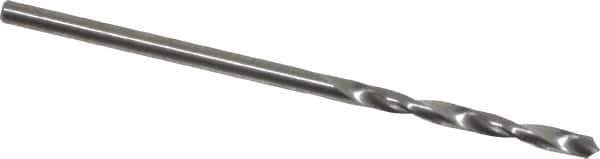 SGS - 1/16" 118° Solid Carbide Jobber Drill - Bright Finish, Right Hand Cut, Spiral Flute, Straight Shank, 1-1/2" OAL, Faceted Point - Industrial Tool & Supply