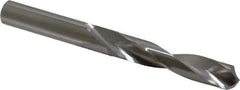 SGS - 7/16" 118° Solid Carbide Jobber Drill - Bright Finish, Right Hand Cut, Spiral Flute, Straight Shank, 4-1/2" OAL, Faceted Point - Industrial Tool & Supply