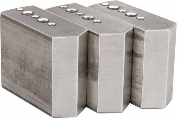 Northfield - 4" & Up Chuck Capacity, Northfield Air Style Attachment, Square Soft Lathe Chuck Jaw - 3 Jaws, Aluminum, 1.895mm Long x 3/4" Wide x 1-1/2" High - Industrial Tool & Supply